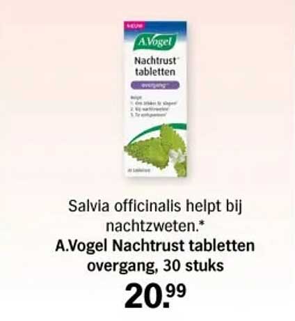 A.Vogel Nachtrust tabletten overgang