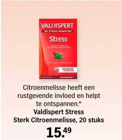 Valdispert Stress Sterk Citroenmelisse, 20 stuks