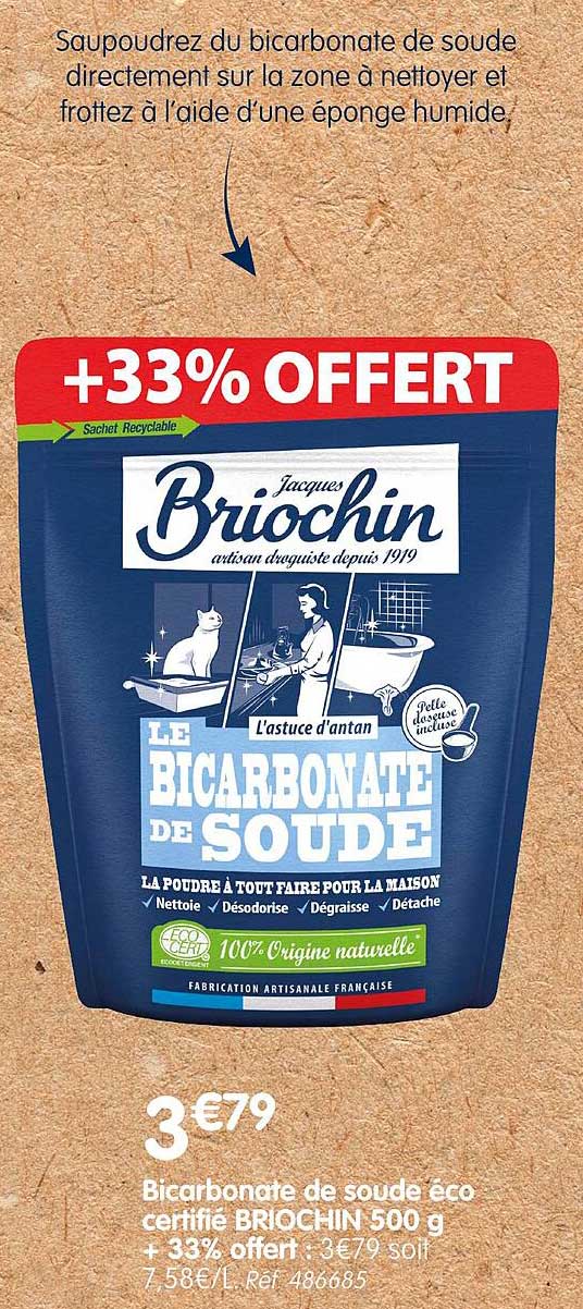Bicarbonate De Soude Briochin - Nettoyant Naturel Multi-surfaces - Produit Neuf