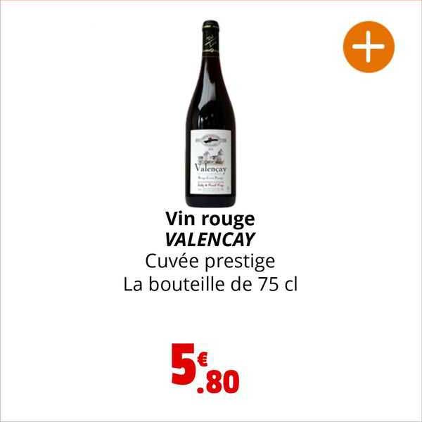 Promo Vin Rouge Valencay chez Coccinelle Supermarché iCatalogue.fr