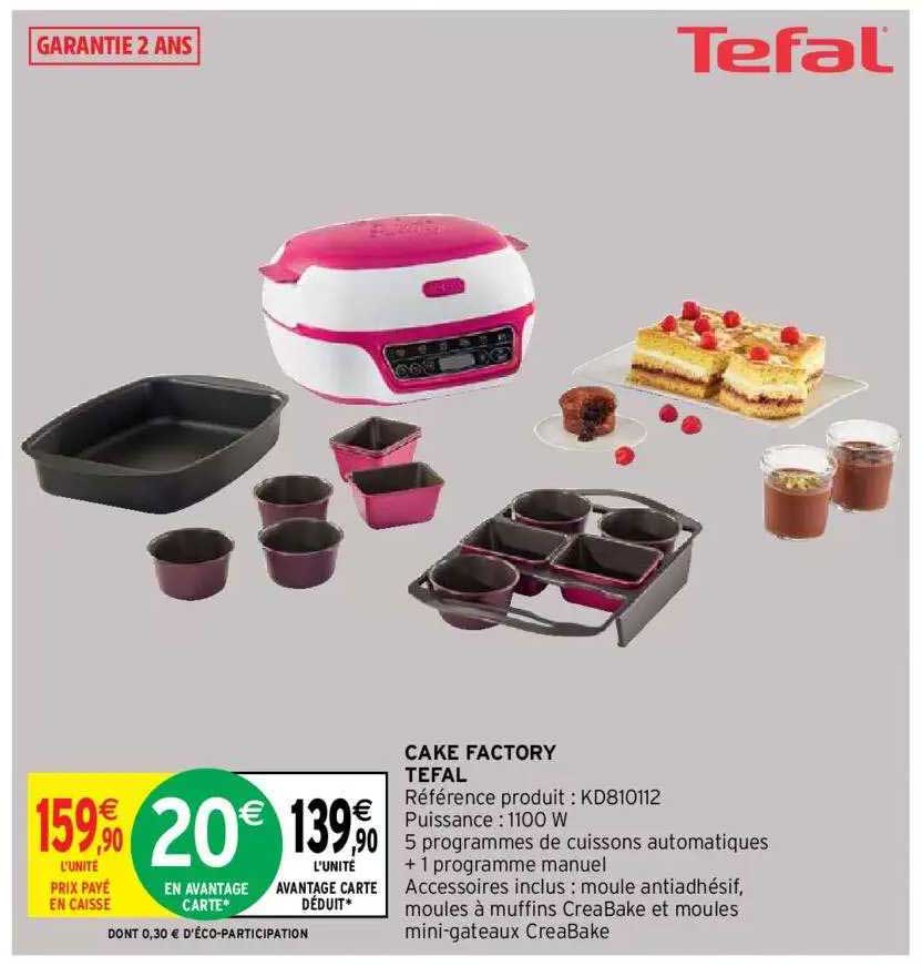 Promo Tefal cake factory chez Auchan