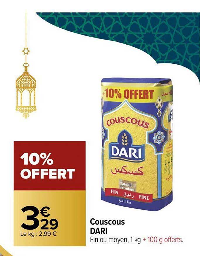 Promo Couscous Dari chez Carrefour iCatalogue.fr