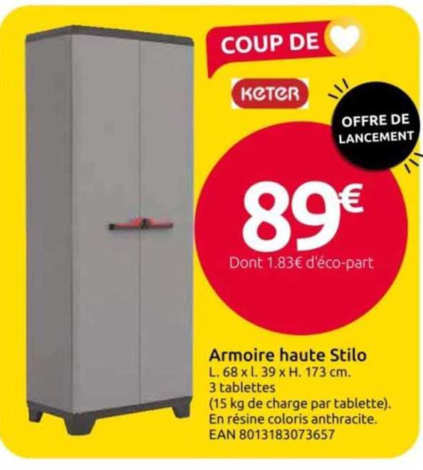 Promo Armoire Haute Stilo Keter chez Mr Bricolage iCatalogue.fr