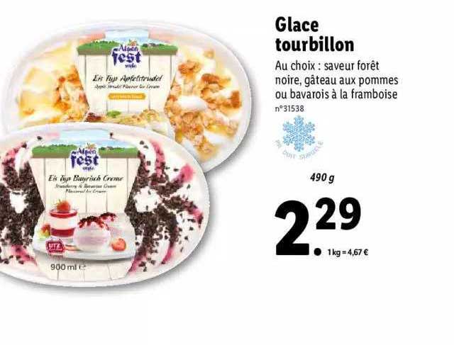 Offre Glace Tourbillon Alpen Fest Style Chez Lidl