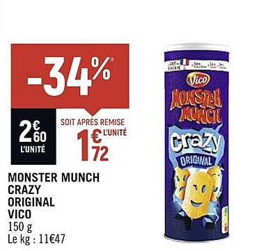 Promo Monster Munch Crazy Original Vico chez Spar - iCatalogue.fr