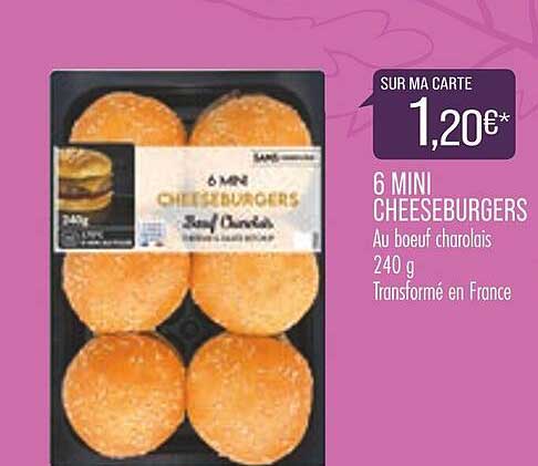 Match 6 Mini Cheeseburgers