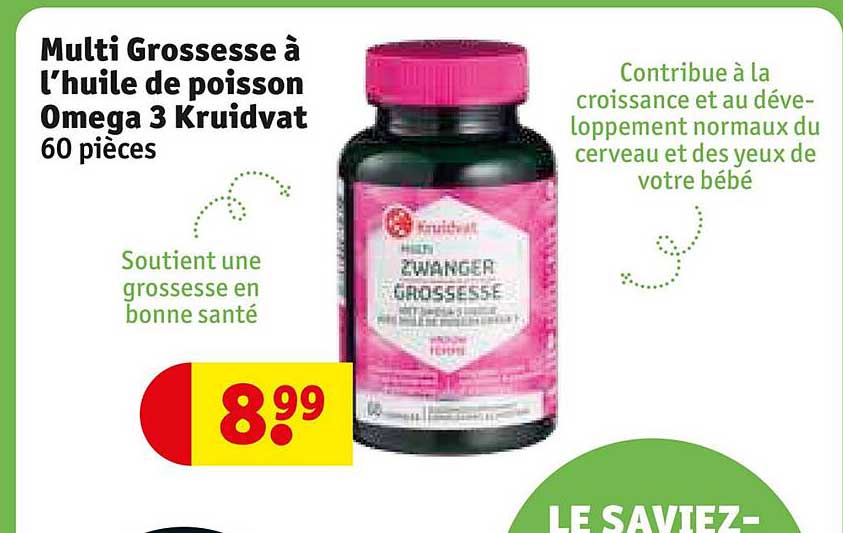 Promo Multi Grossesse à L'huile De Poisson Oméga 3 Kruidvat chez