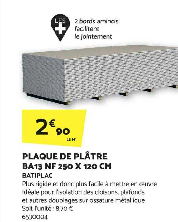Poids Plaque Ba13 250 X 120