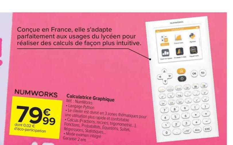 Promo Numworks calculatrice graphique chez Carrefour