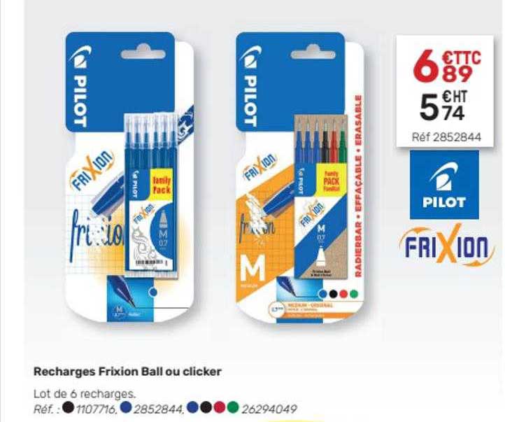 Promo Recharges Frixion Ball Ou Clicker chez Office Depot iCatalogue.fr
