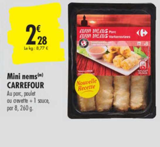 Mini nems poulet - Carrefour - 260 g