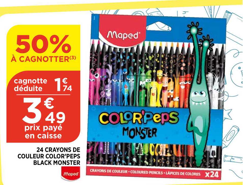 Maped - Kit de coloriage Color'Peps avec 10 Feutres Magiques 24