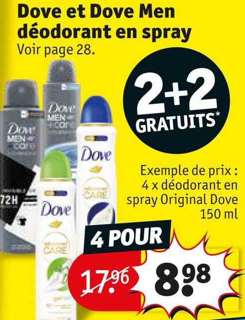 Promo Dove Et Dove Men Déodorant En Spray chez Kruidvat - iCatalogue.fr