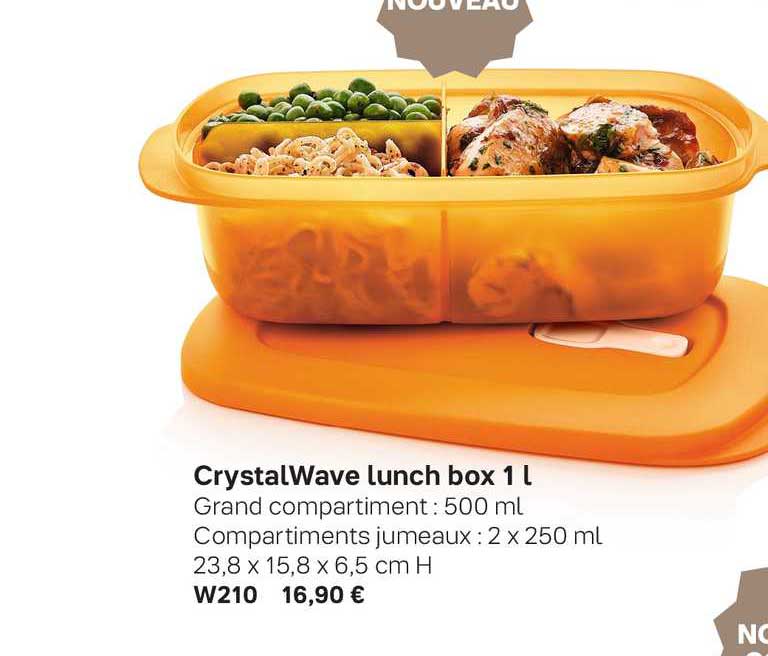 Tupperware Crystalwave Lunch Box 1 L