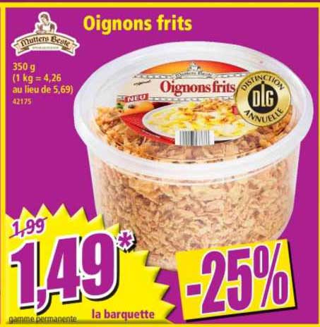 Promo Oignons frits chez E.Leclerc