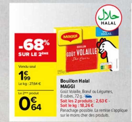 Promo Bouillon Halal Maggi chez Carrefour Market iCatalogue.fr