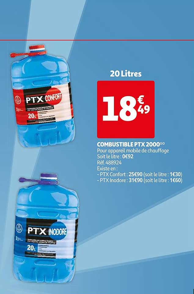 Pétrole liquide pour appareils mobiles de chauffage, PTX 2000, 20 L