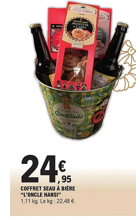 La bière de l'oncle Hansi - Coffret bières de Noël - 2 x 50 cl + verre -  Supermarchés Match