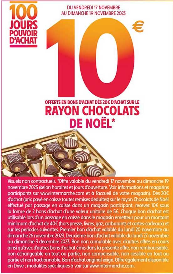 Promo Le rayon chocolats de noël chez Intermarché