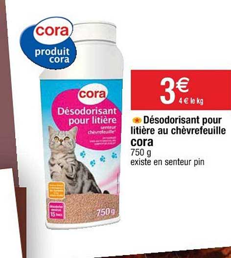 Offre Desodorisant Pour Litiere Au Chevrefeuille Cora Chez Cora