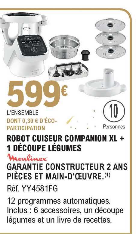 Offre Robot Cuiseur Companion Xl 1 Decoupe Legumes Chez E Leclerc