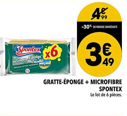 Offre Gratte-éponge + Microfibre Spontex Chez Supeco