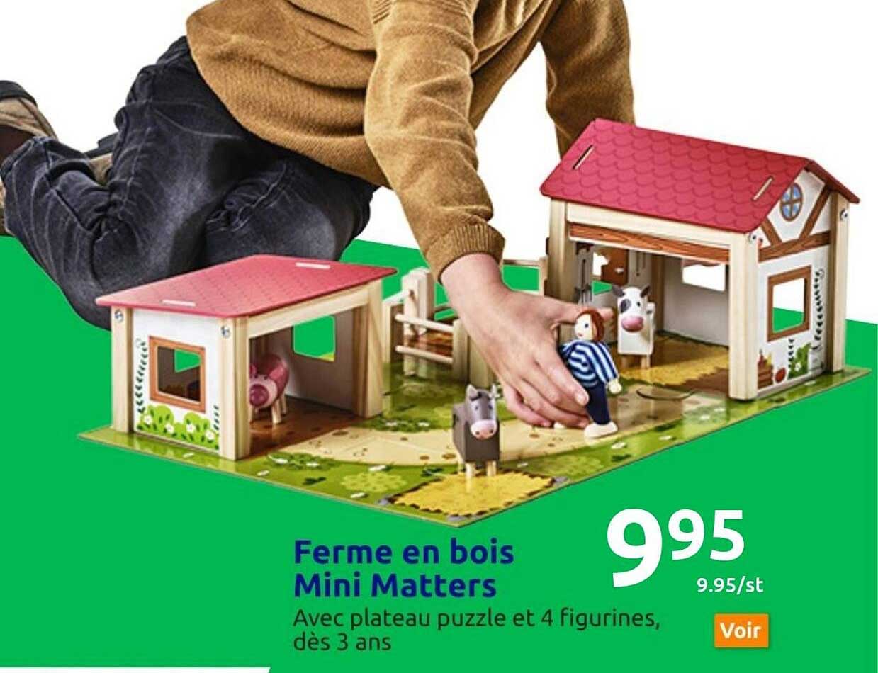 Ferme En Bois à Monter - Kit De Construction Miniature, Marque JB-Bois, Pour Décoration Ou Jouet