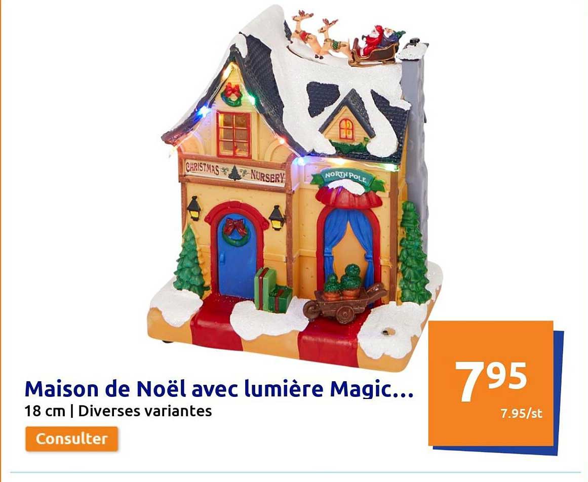 Promo Maison De Noël Avec Lumière Magic chez Action iCatalogue.fr