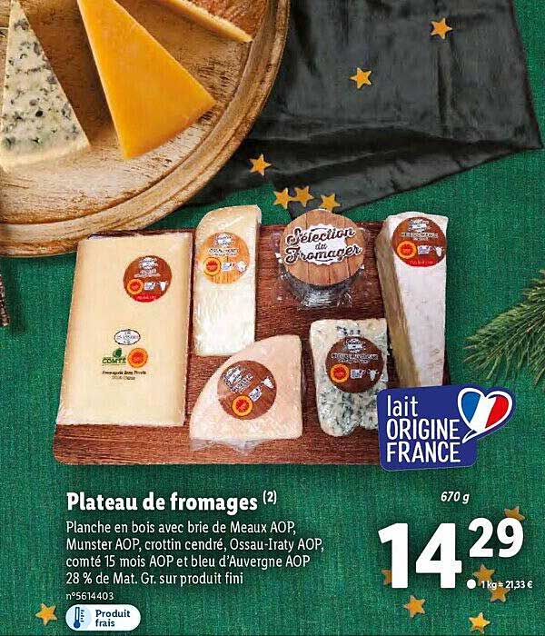 Promo Plateau De Fromages Chez Lidl Icataloguefr 