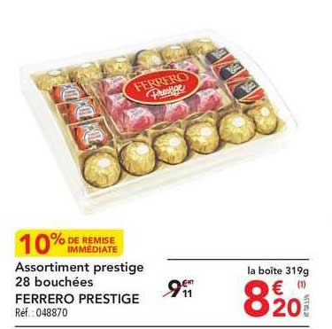 Assortiment de chocolats FERRERO COLLECTION : Boîte 32 pièces - 359g à Prix  Carrefour