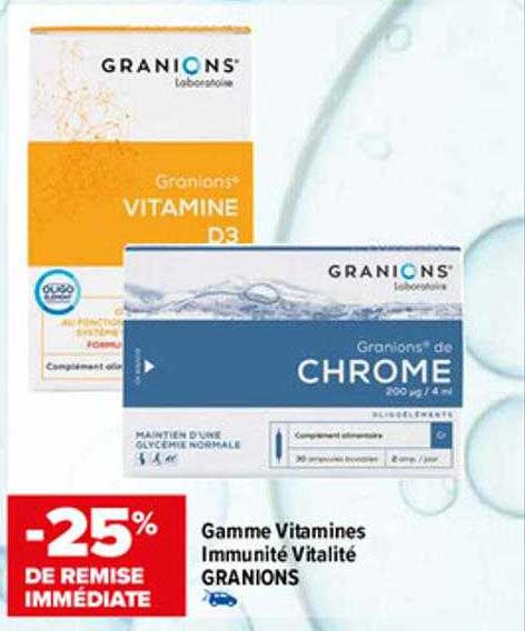 Carrefour Gamme Vitamines Immunité Vitalité Granions