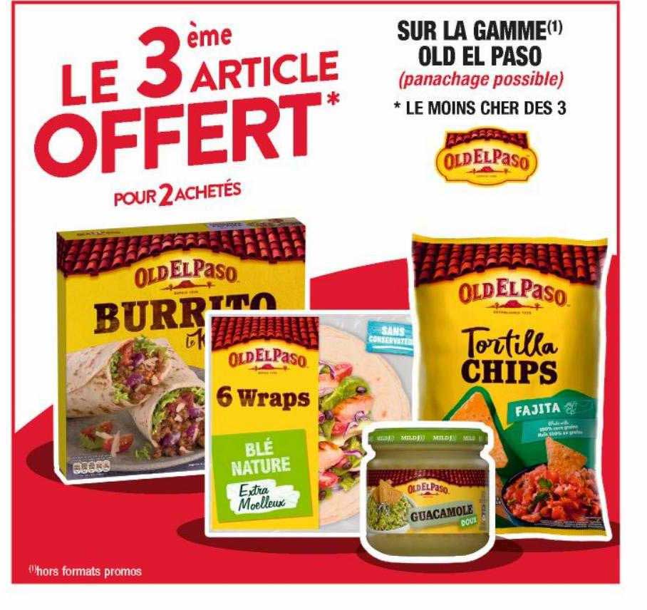 Offre Wraps Blé Nature Extra Moelleux Old El Paso 100 Sur Le 3ème