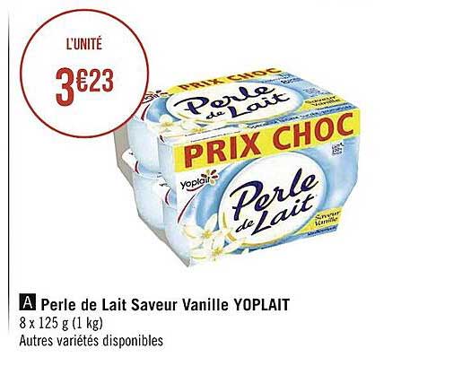 Perle de lait vanille - Yoplait - 4 x 125 g