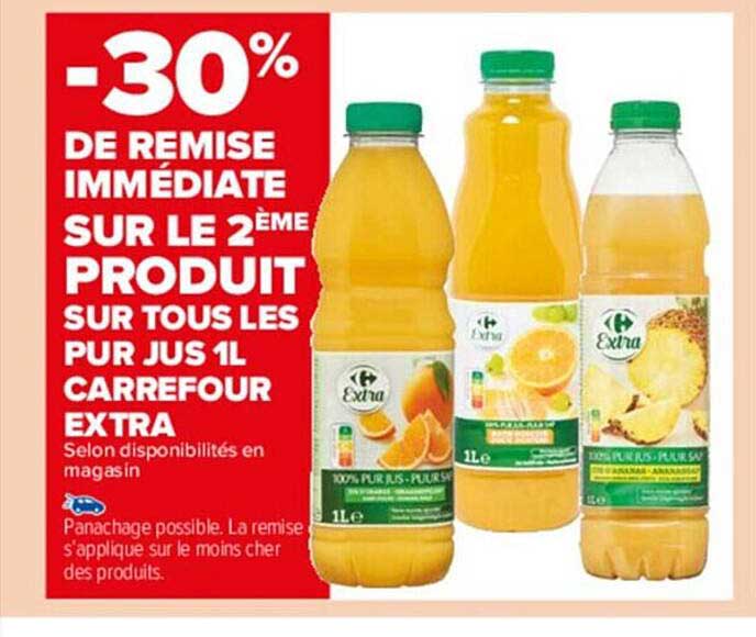 Promo Pur Jus 1l Carrefour Extra chez Carrefour Market - iCatalogue.fr