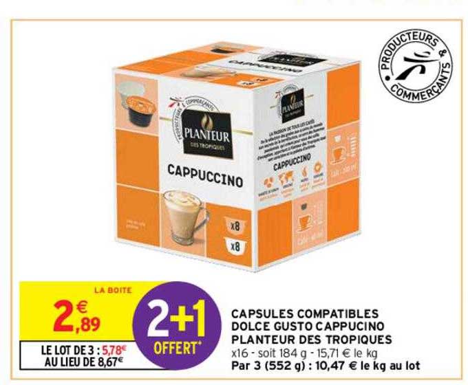 Planteur des Tropiques - Cappuccino Dolce Gusto - 123 Click