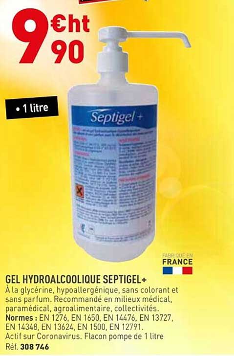 Promo Gel Hydroalcoolique Septigel+ chez Hyperburo - iCatalogue.fr