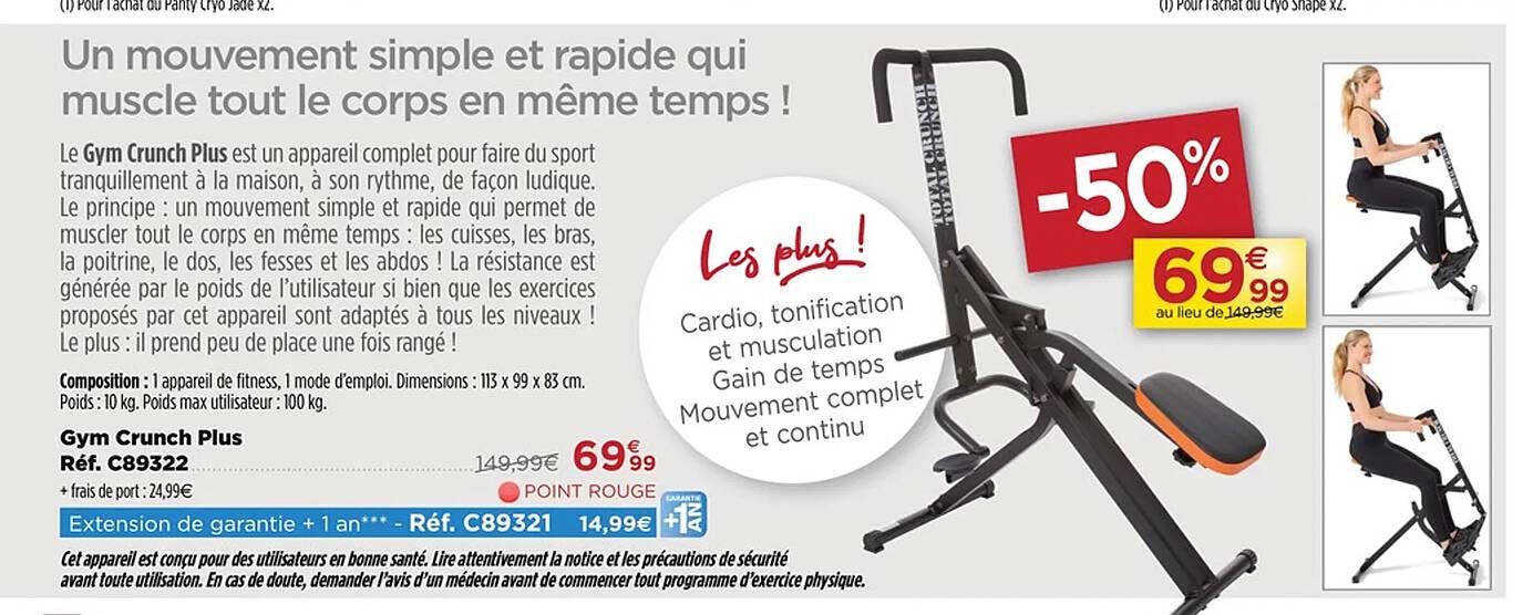Promo Gym Crunch Plus chez iCatalogue.fr
