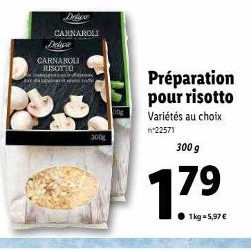 Promo Préparation Pour Risotto Deluxe chez Lidl - iCatalogue.fr