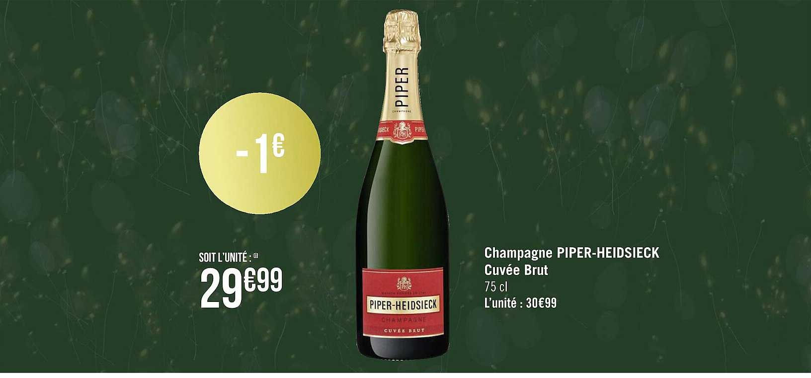 Promo Champagne Piper-heidsieck Cuvée Brut chez Casino Supermarchés ...