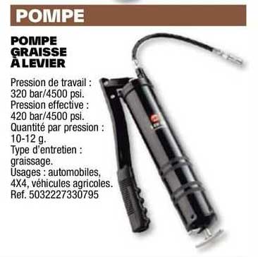 Pompe à Graisse à Levier XL Tech - Capacité 100 Ml, Flexible De 195 Mm, Pour Graissage Manuel