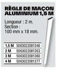 Regle Macon 6m Brico Depot