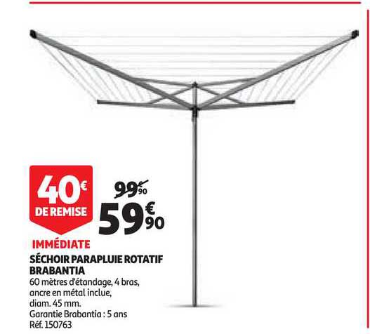 Auchan Direct Séchoir Parapluie Rotatif Brabantia