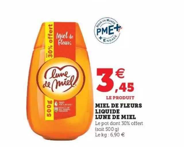 Promo Miel De Fleurs Liquide Lune De Miel Chez Hyper U Icataloguefr 