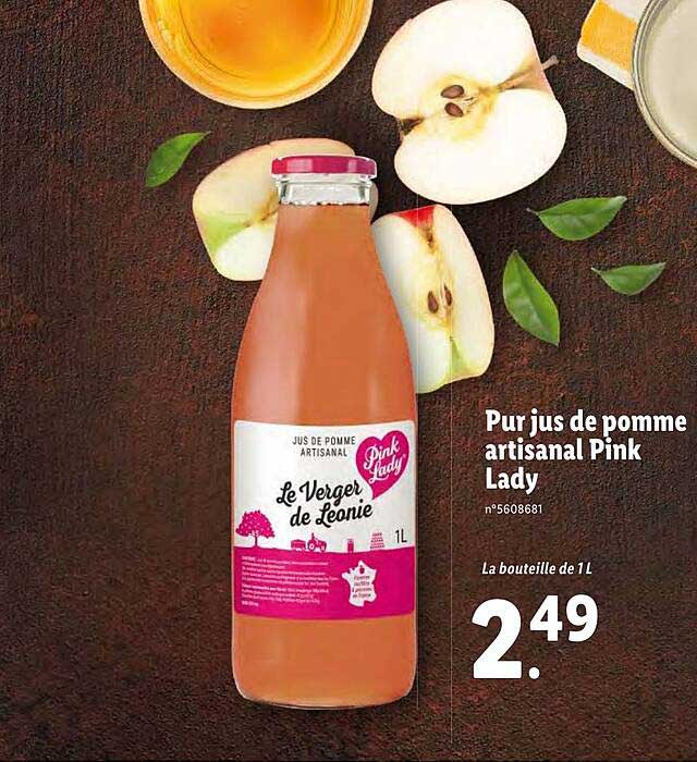 Offre Pur Jus De Pomme Artisanal Pink Lady Chez Lidl 