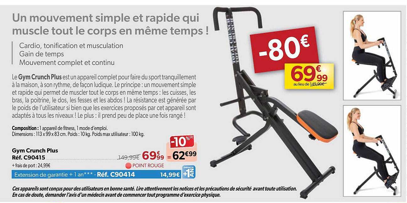 Promo Gym Crunch Plus chez