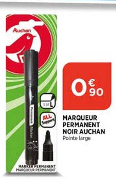concern pigeon dye Offre Marqueur Permanent Noir Auchan chez Bi1