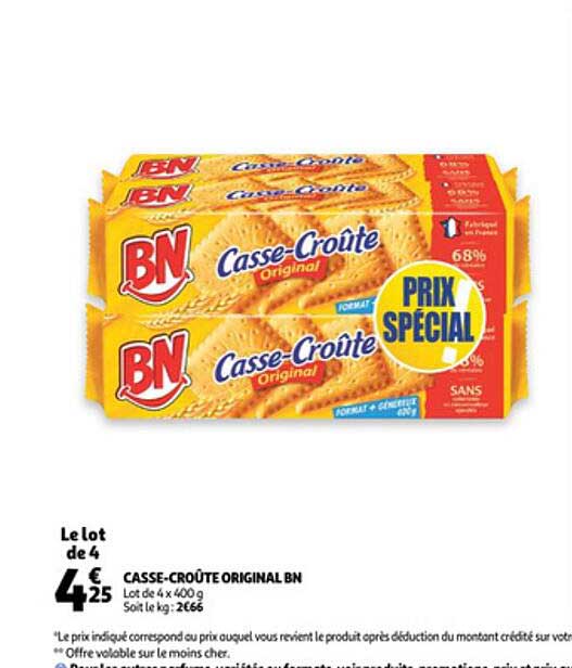 Offre Casse Croute Original Bn Chez Auchan
