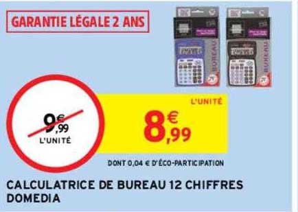 Calculatrice De Bureau Liderpapier XF40 – 12 Chiffres, Écran Double Ligne, Solaire + Piles, 40% Recyclée