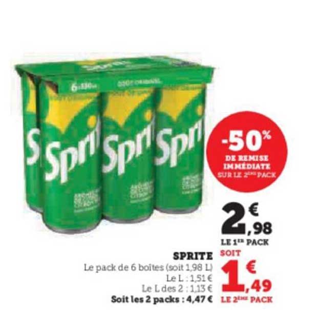 Promo Sprite chez Hyper U - iCatalogue.fr