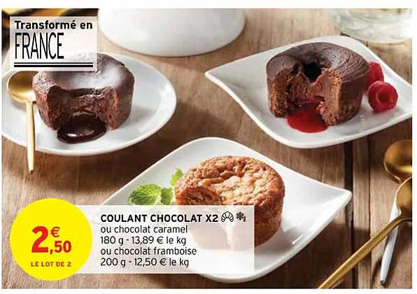 Offre Coulant Chocolat X2 chez Intermarche